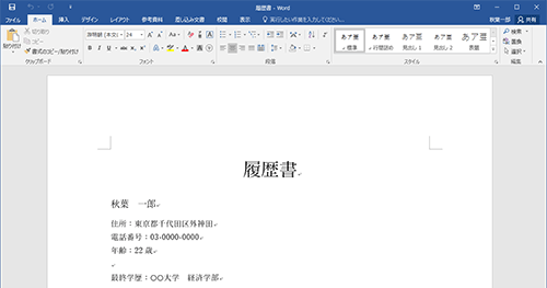 ファイルが開いたことを確認してください