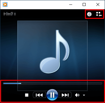 Windows Media Playerがプレイビューで起動し、CDの再生が始まります