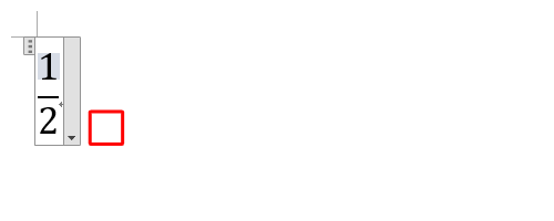 数式が左側に移動するので、何もない場所をクリックします