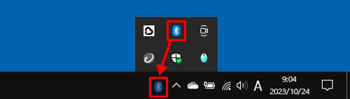 通知領域に表示したいアイコンを、タスクバーにドラッグ&ドロップします