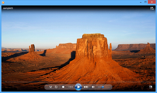 Windows Media Player 12が起動し、動画が再生されることを確認します