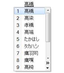 初期設定で変換した状態