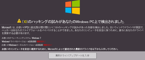 警告画面（例2）