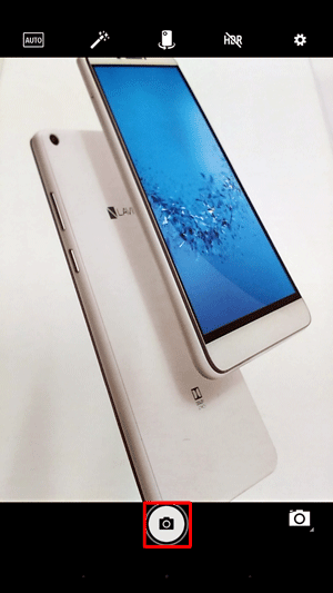 シャッターアイコンをタップすると、撮影できます