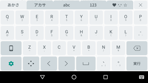 パソコンのキーボード配列とほぼ同じように表示されます