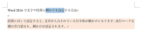 網かけの一例