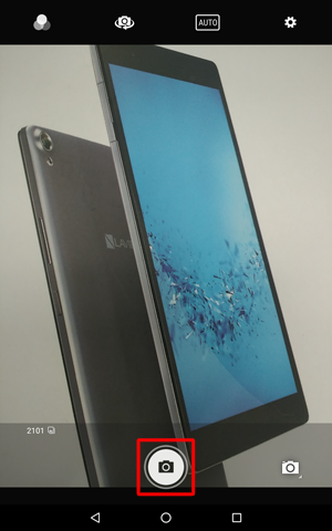 シャッターアイコンをタップすると、撮影できます