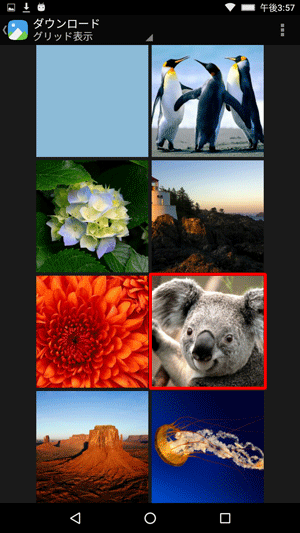 目的の画像をタップします