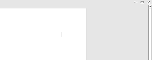 リボンとタブの両方が表示されていない状態