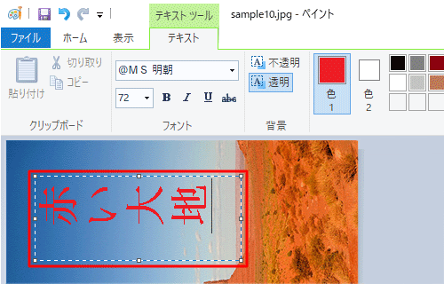 任意の文字を入力します