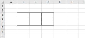 枠線（目盛線）が表示された状態