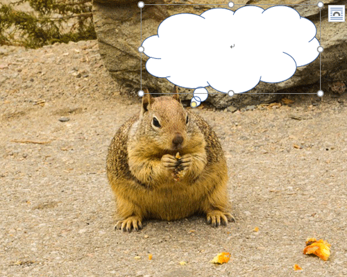 画像上で任意の場所をドラッグして、選択した図形を貼り付けます