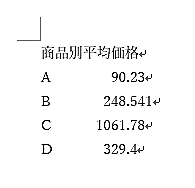 小数点揃え設定後