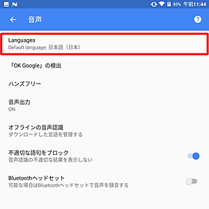 「音声」が表示されたら、「Languages」をタップします