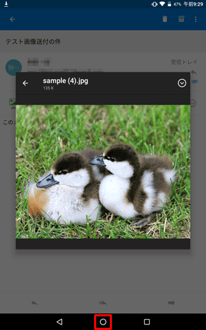 ホームボタンをタップします