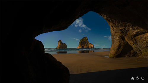 パスワードを入力する画面が表示されない状態（一例）