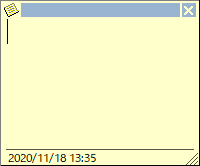 メモが表示されるので、メモの内容を入力します