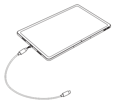 USBケーブルを使用して、タブレットとパソコンを接続します