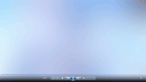 動画再生中の全画面表示モードの一例