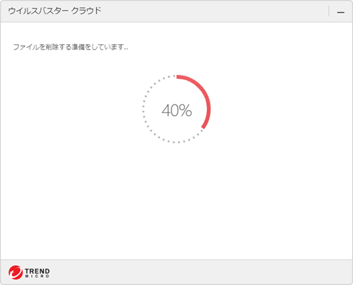 アンインストールが開始されたら、完了するまでしばらく待ちます