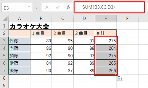 表示されている数式