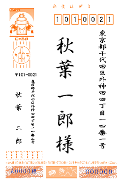 表面の差出人が表示