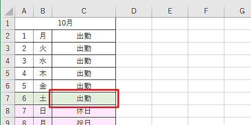 入力データの一例