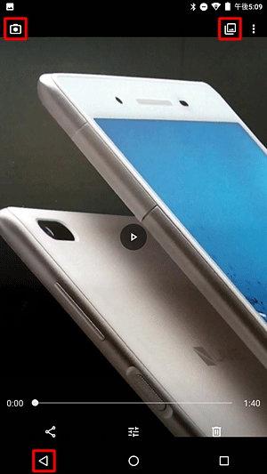 撮影した映像が表示されます