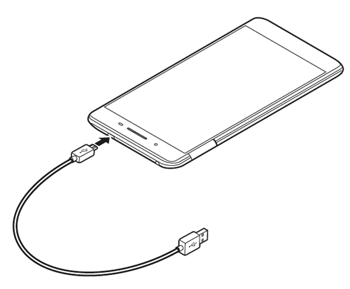 USBケーブルを使用して、タブレットとパソコンを接続します