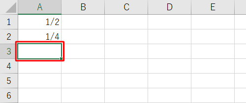 セルA3をクリックします