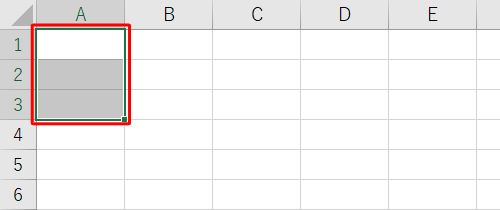 分数を入力したいセルをドラッグして範囲選択します
