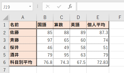 任意のデータを入力します