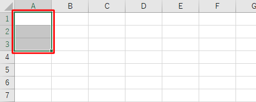 分数を入力したいセルをドラッグして範囲選択します