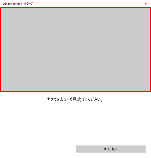表示された指示に従ってWebカメラに顔を向け、顔のスキャンが完了するのを待ちます
