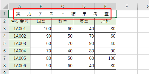 文字列の先頭と最後にスペースが挿入されます