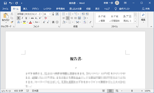 ファイルが開いたことを確認してください