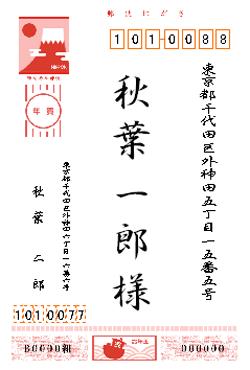 表面の差出人が表示