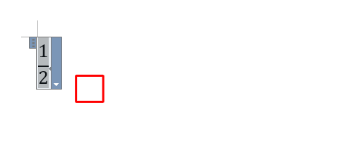 数式が左側に移動するので、何もない場所をクリックします