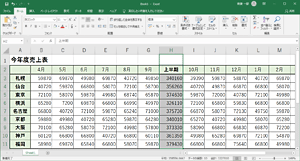 選択範囲に合わせて拡大