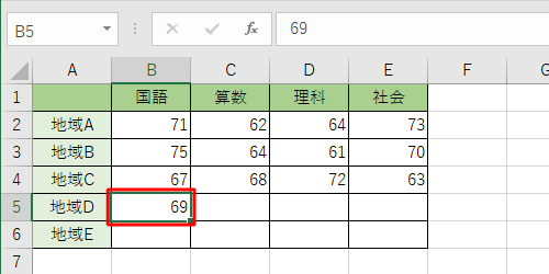 表に変更を加えます