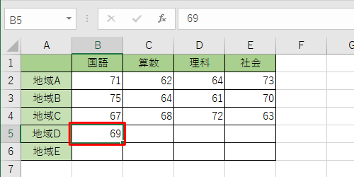 表に変更を加えます