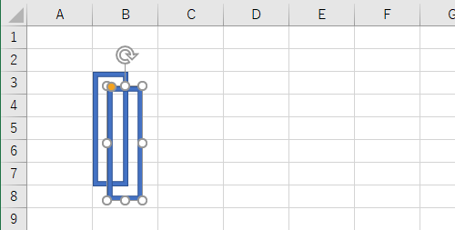 図形が選択された状態で、キーボードの「Ctrl」キーを押しながら「D」キーを押し、選択した図形を複製します