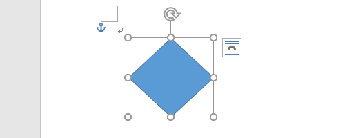 図形を配置したい場所でドラッグして、図形を挿入します