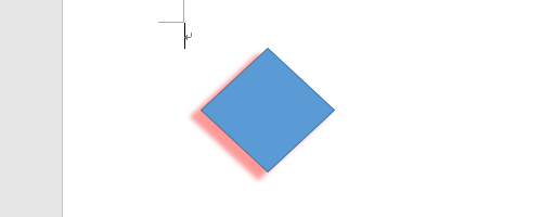 図形に設定された影の位置や色が変更されたことを確認してください