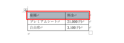 文字位置を調整したい文字列をドラッグして選択します
