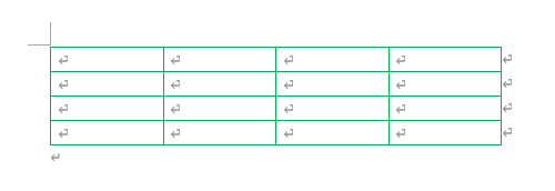 選択した色が表の罫線に設定されたことを確認してください