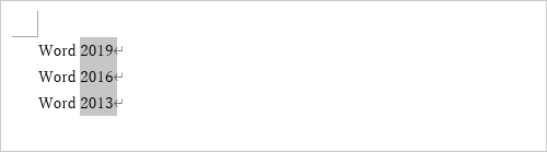 「Alt」キーを押しながら選択したい文字列をドラッグします