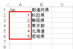 ソート後