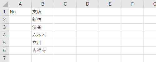 任意のデータを入力します