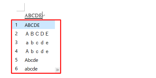 アルファベットの再変換（一例）
